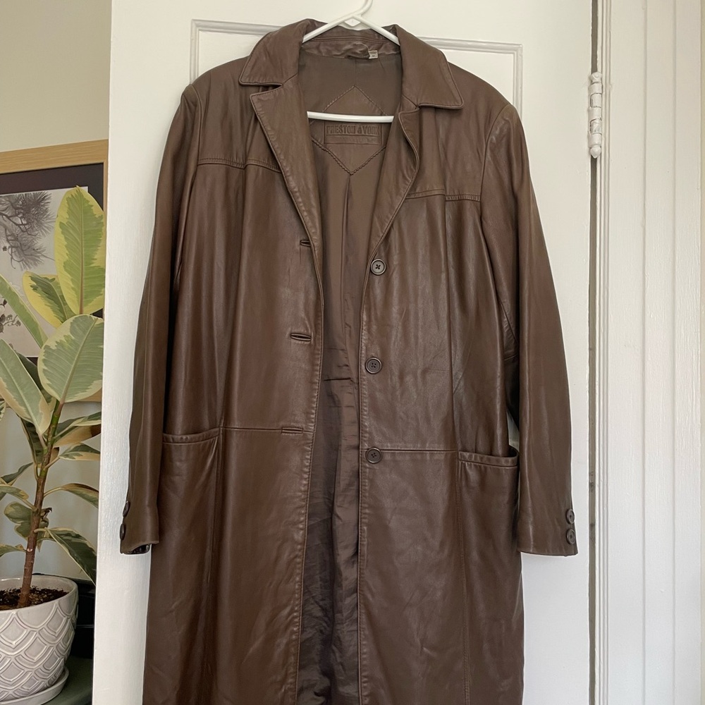 Brown Leather Coat